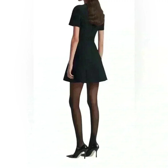 Scanlan Theodore Italian Milano Short Sleeve Black Mini Dress 12AU / US 8 NWT - Picture 4 of 8
